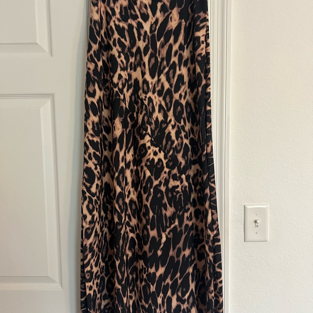 Leopard Print Maxi Skirt